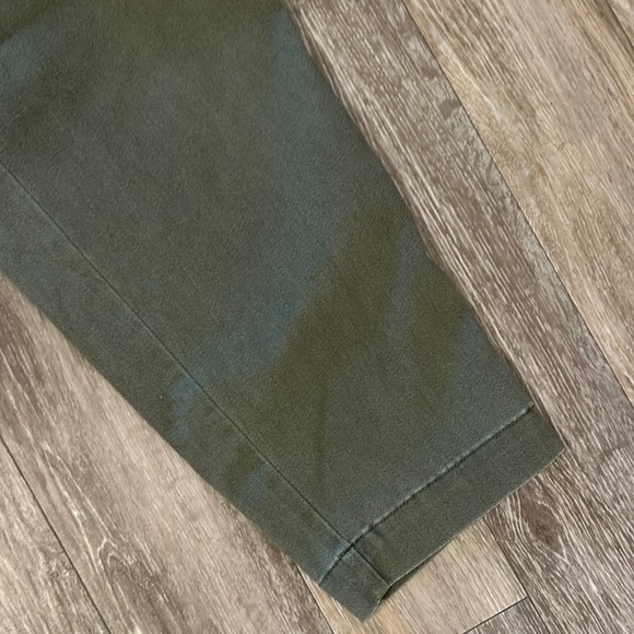 A • NEW DAY | Olive Green High Waist Pleat Front Tapered Trousers Khakis - Picture 7 of 16